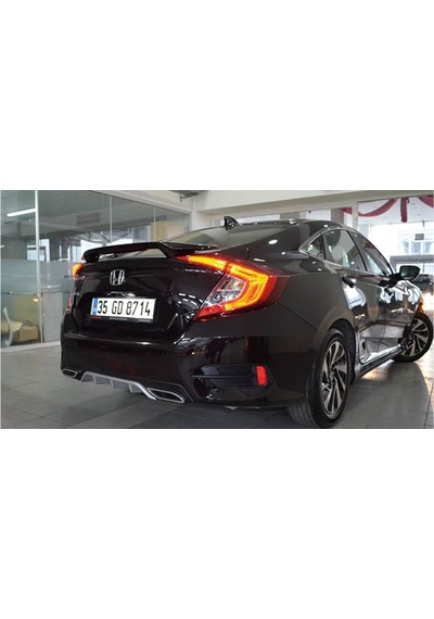 Honda Civic FC5 İçin Uyumlu Difüzör Gri Klasik Silver 2016-2021