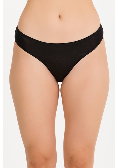 İlke Kadın Rahat Bambu Slip Külot 10 Adet Siyah