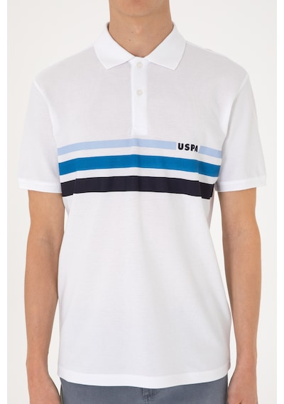 U.S. Polo Assn. Erkek Regular Fit Polo Yaka Beyaz Tişört 50306811-VR013