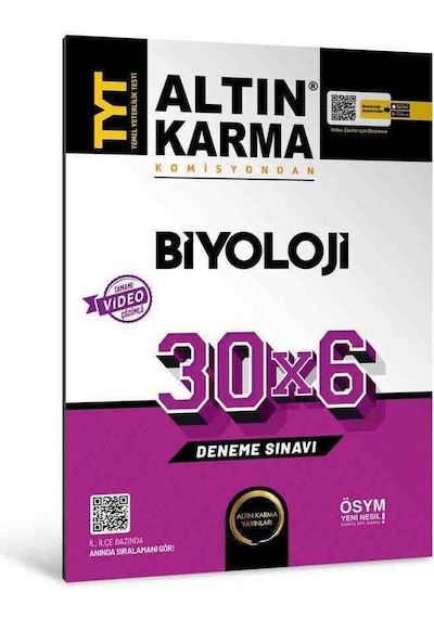 Altın Karma 2024 Tyt Biyoloji 30x6 Deneme Sınavı