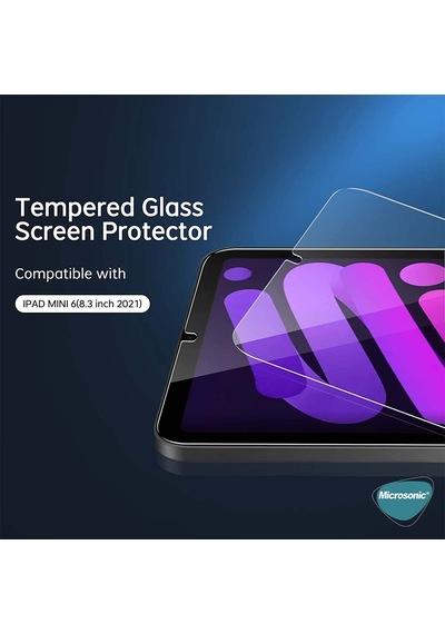 Microsonic Apple Uyumlu iPad  Mini 7 A2993-a2995 Temperli Cam Ekran Koruyucu