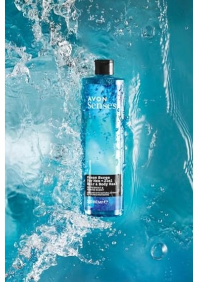 Senses Ocean Surge Nane Ve Deniz Kokulu Saç Ve Vücut İçin Erkek Duş Jeli 500 Ml. Acai Üzümü