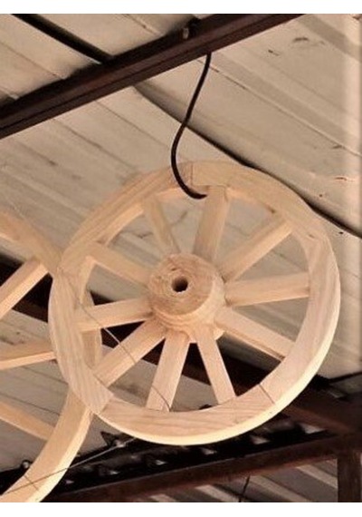 Otantik Ahşap At Arabası Tekeri 50 Cm. Boyasız Diğer