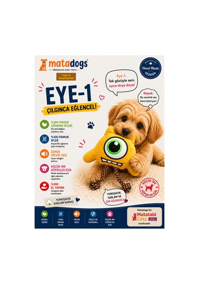 Matatabi Dogs Eye-1 Peluş Sesli Köpek Oyuncağı