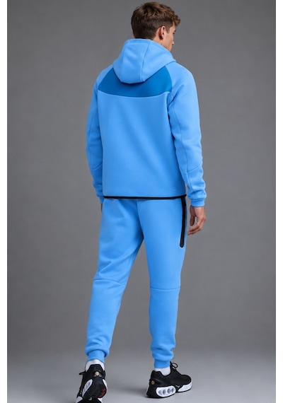 Nike Tech Fleece Mix Wr Full Zip Hoodie Kapüşonlu Unisex Sweatshirt Mavi
