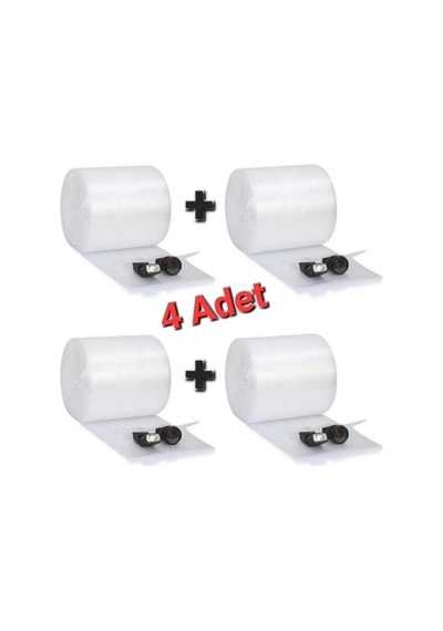 4 Adet Balonlu Naylon 20 Cm X 50 Metre Pat Pat Havalı Naylon Balonlu Naylon Pıtpıt Patpat