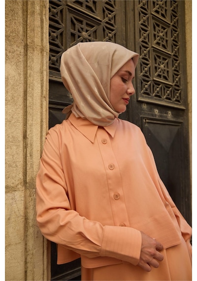 Silk Home Monogram Pamuk İpek Eşarp 130001-21 Fildişi