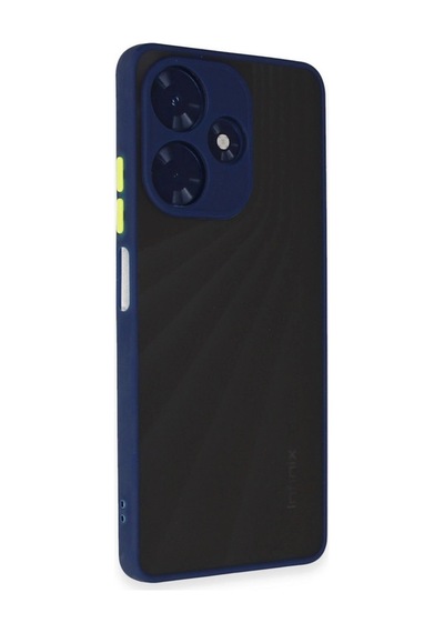 Herşeytrend İnfinix Hot 30 4g Kılıf Montreal Silikon Kapak - Lacivert Çok Renkli Diğer