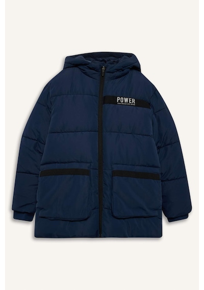 Defacto Erkek Çocuk Su İtici Kapüşonlu Polar Astarlı Parka E9374a825wnnv146 Lacivert-nv146