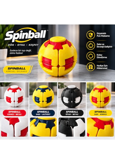 3d Baskı Spinball Döner Stres Topu Mekanik