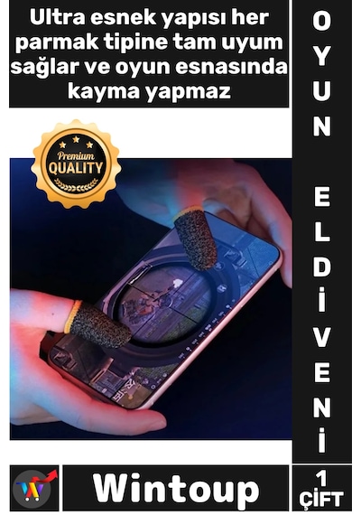 Eldiven Mobil Oyun Pubg Cod Mobile Hassas Dokunmatik Fiber Profesyonel Kontrol Oyun Parmak Eldiveni