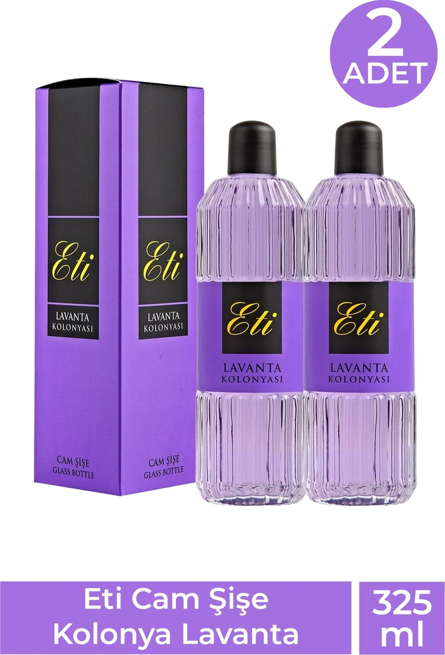 Eti Cam Şişe Kolonya Lavanta 325 Ml 2 Adet