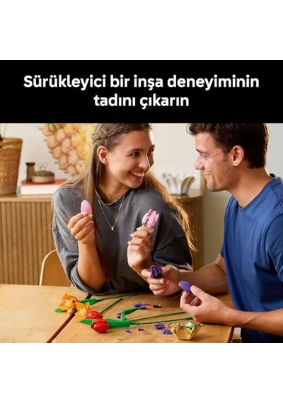 Lale Buketi 11501 - Yetişkinler İçin Çeşitli Renkler Ve Aşamalarda 5 Lale İçeren Sevgililer Günü&apos Ne Özel Yaratıcı Dekoratif Model Yapım Seti 576 Parça