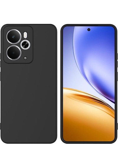 Realme 14T 5G Uyumlu Silikon Kılıf - Kamera Korumalı Esnek Pastel Renk Kapak - Siyah