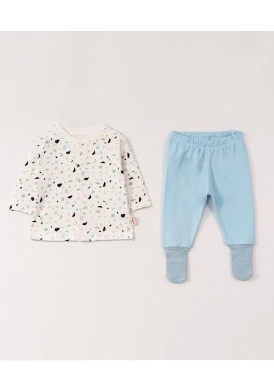MiaBaby Çoraplı Pijama Takım gri