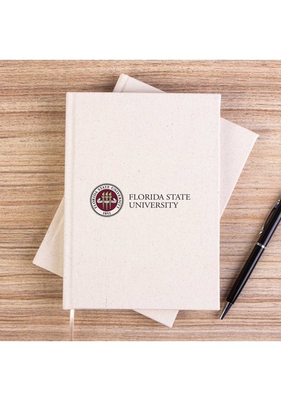 Florida State University Logo Çizgisiz Kanvas Defter Krem