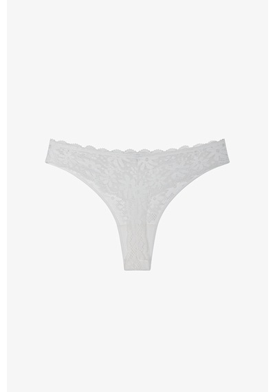 Penti Kırık Beyaz Lace Dantel Tanga Külot