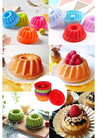 Silikon Mini Kek Kalıbı 6 Parça Muffin Kek Kalıbı
