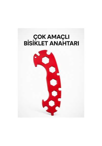 Bisiklet Bakım Ve Tamir Anahtarı Çok Fonksiyonlu 12 Farklı Ölçü 6-17 Mm Altın
