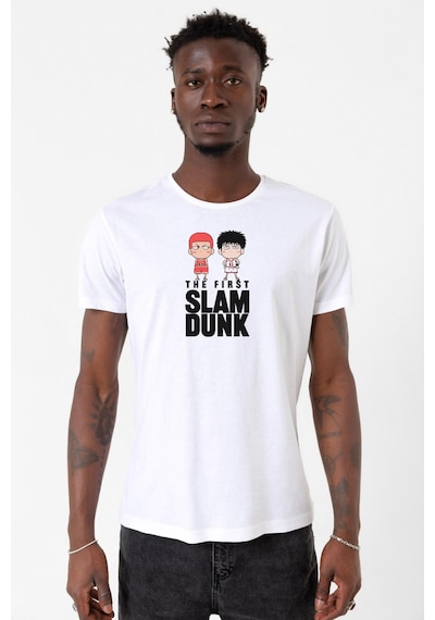Slam Dunk First Slam Dunk Beyaz Erkek Bisikletyaka Tshirt Çok Renkli