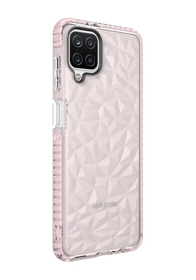 Galaxy A12 Kılıf Zore Buzz Köşeleri Airbagli Prizmatik Tasarım