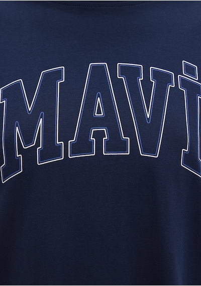 Mavi - Mavi Logo Baskılı Lacivert Tişört 1611193-70488 Lacivert