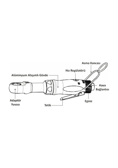 Gison Gp854J Adaptörlü Havalı Cırcır Kolu N11.7962