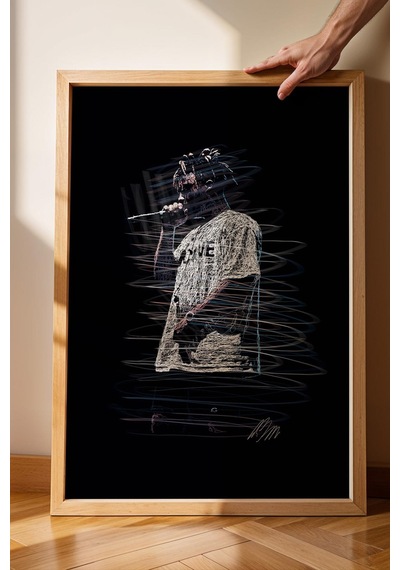 Travis Scott Çerçeveli Tablo Rap Hip Hop - Estetik Poster