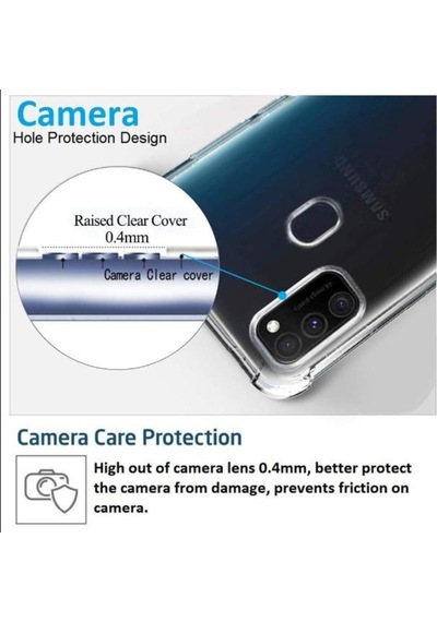 Galaxy M30S Köseleri Airbagli Anti Sok Seffaf Zirh Kilif 399034734