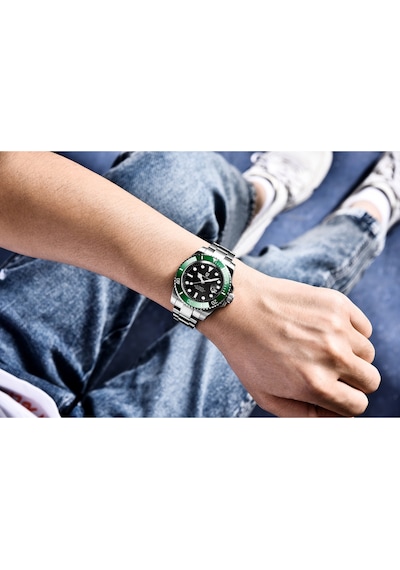 Pagani Design Pd-1661 Submariner 40mm Otomatik Mekanik Kol Saati Paslanmaz Çelik Dalgıç Saat Safir Cam Erkek Saati Siyah-yeşil Diğer