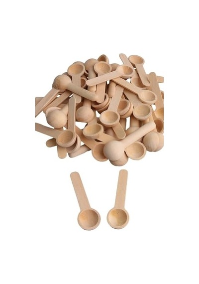 Lı Ahşap Baharatlık - Ölçek Kaşığı - Ahşap Kaşık 7 Cm Ahşap Diğer