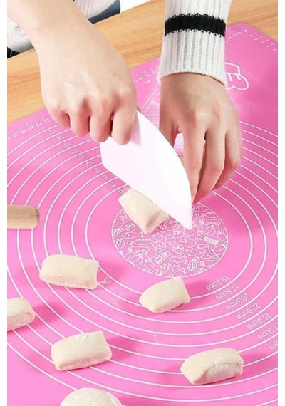 Ers Büyük Boy Silikon Hamur Açma Matı 50x40 Cm Hamur Açma Matı Ölçekli Çok Renkli