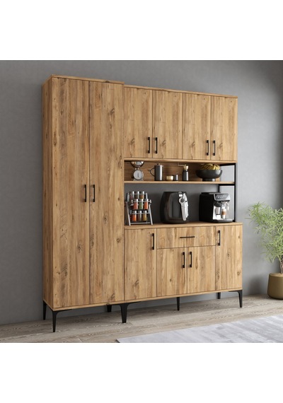 Tanmob Mdl0602 Alt Üst Çift Kapılı Çok Amaçlı Dolap 8 Kapaklı Çek Tanmob Mdl0602 Alt Üst Çift Kapılı Çok Amaçlı Dolap 8 Kapaklı Çek