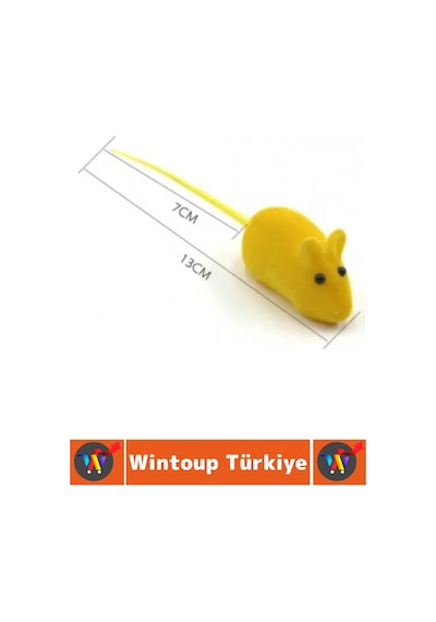 Evcil Hayvan Pet Enerji Atma Zihinsel Uyarı İlgi Çekici Sesli Sevimli Kedi Eğitim Oyun Faresi 4 Adet