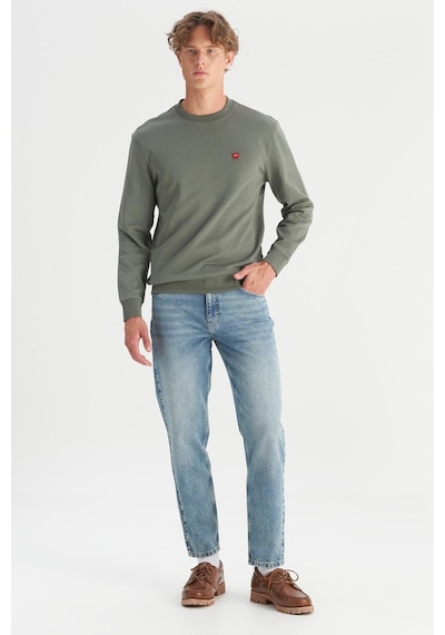 Wrangler Erkek Patch Logo Sweatshirt Khaki Çok Renkli