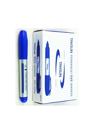 Permanent Marker Keçeli Koli Kalemi 10 Adet Mavi Çok Renkli