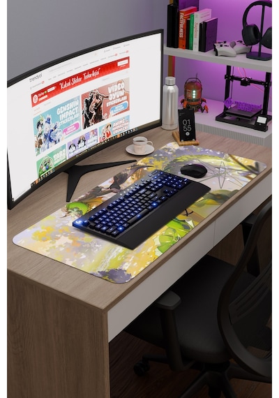 Emilie Genshin Impact Anime Gacha V2 - 90x40 Xxl Gaming Mouse Pad Fare Altlığı