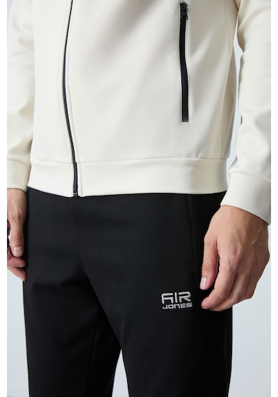 Tommy Life Hugo Bej - Siyah Jogger Erkek Eşofman Takım - 85198 Siyah - Krem Krem - Siyah