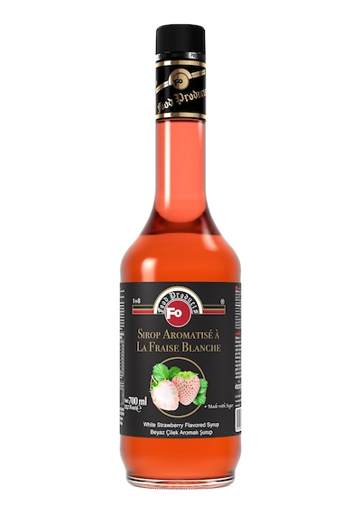 Beyaz Çilek Aromalı Şurup - Şekerli 700 Ml