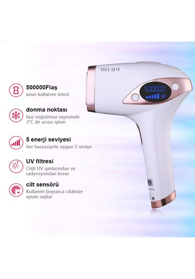 Mlay T4 Pembe Ipl Lazer Epilasyon Cihazı
