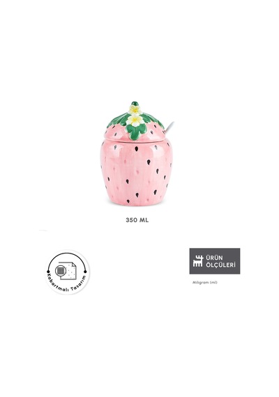Karaca Strawberry Şekerlik 350 Ml Pembe