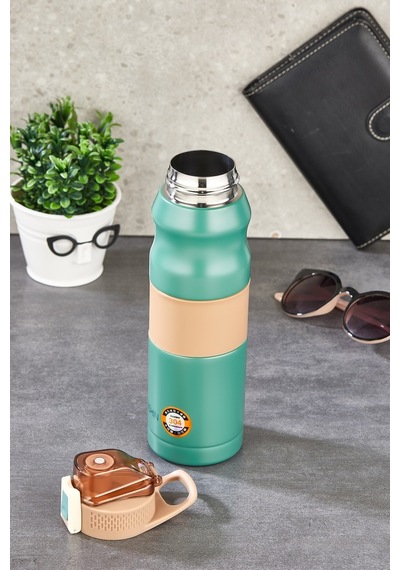 Cooker 700 Ml Paslanmaz Çelik Matara Termos Yk1204 Mavi