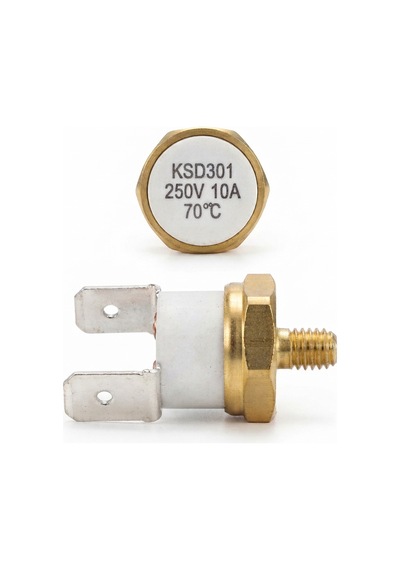 Çin Ksd301-70nc ,70 Derece Kontak-1k 250v/10a Vidalı Limit Termostat