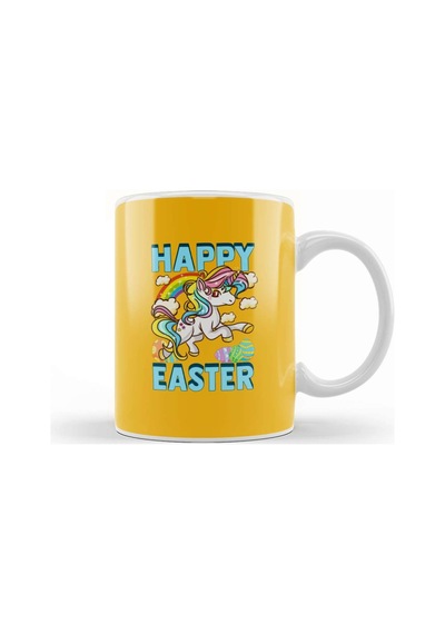 Happy Easter Unicorn Egg Hunt Kupa Bardak Porselen Karışık