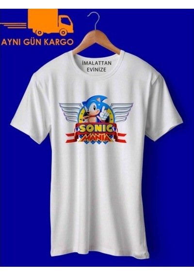 Sonic Mania Baskılı Tişört Ücretsiz Kargo