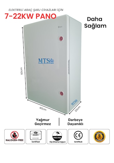 22kw + 7.4kw Schneider Ip66 Kilitlenebilir Kombinasyon Kutusu Panosu 5x32a + 3x32a + 220v Tesla Togg Uyumlu 22kw - 7.4kw