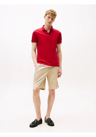 Tommy Hilfiger Interlock Flagcuff S, Xld Kırmızı Erkek Polo T-shirt