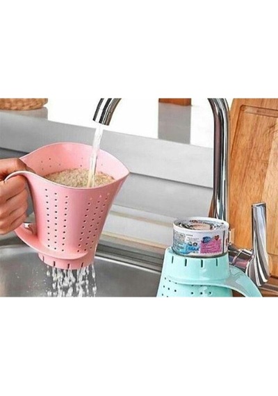 2 Adet Plastik Sürahi Şeklinde Pirinç Bulgur Bakliyat Yıkama Süzgeci Plastik Diğer