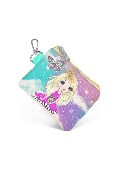 Coral High Kids Pembe Su Yeşili Unicornlu Kız Desenli Bozuk Para Çantası 21833