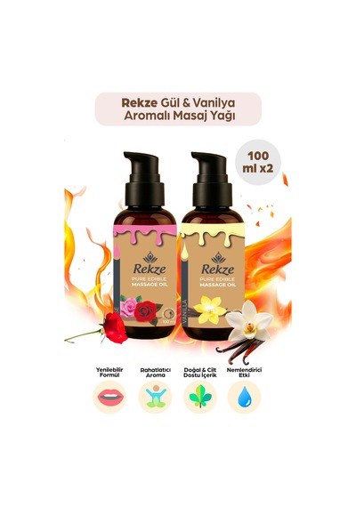 Aromaterapi Masaj Yağı 100 Ml Vanilya Ve Gül Aromalı Doğal Rahatlatıcı Bakım Yağı - 744427901